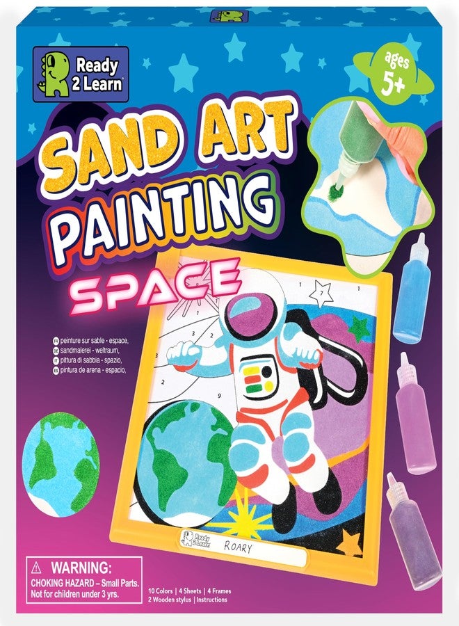Ready 2 Learn Sand Art Painting - Space - 4 Outer Space Sand Art Pictures - 10 Colors - Sand Art Kits for Kids Ages 4-8 - Image 1